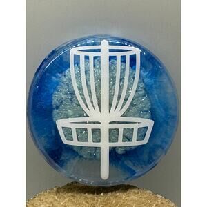 Disc Golf Mini Marker Custom White Basket Epoxy Resin One Of A Kind Mini